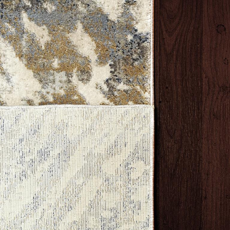 Dynamic Rugs Castilla 3537-950 Grey/Blue Area Rug Backing