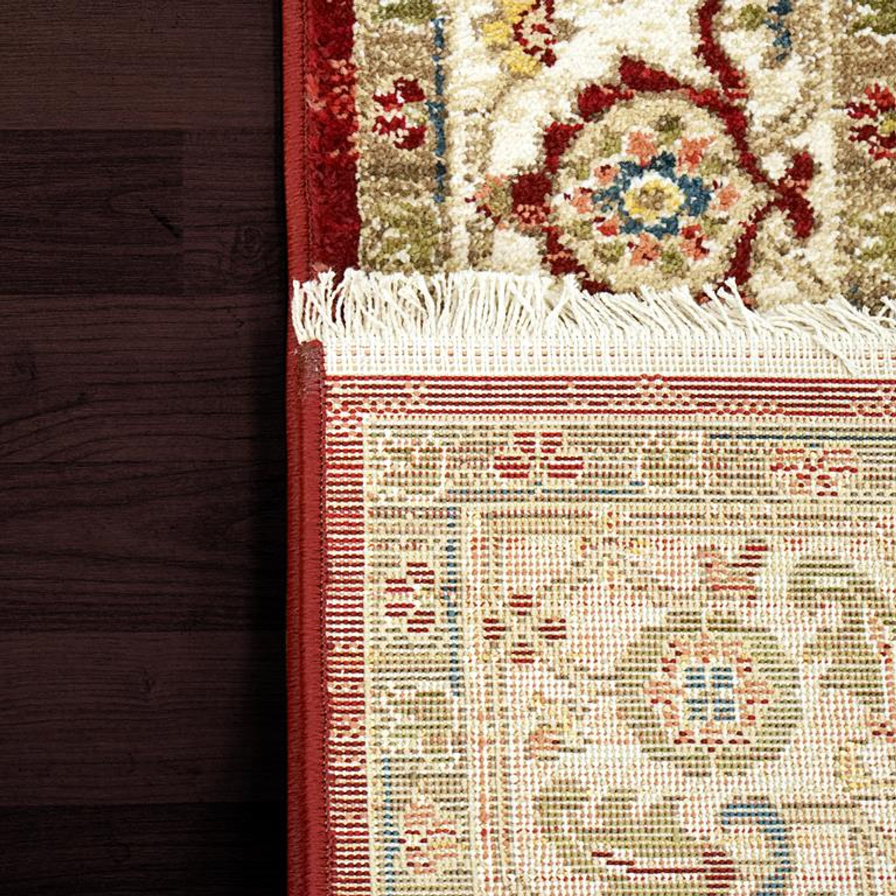 Frame Elegance Wool Rug 120×160 cm Dynamic Rugs Juno 6882-130 Ivory/Red Area Rug - Carpet