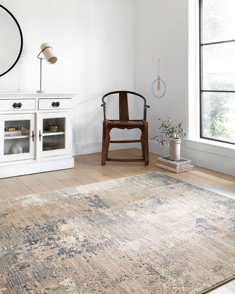 Loloi II Teagan TEA-06 Sand/Mist Area Rug Room Scene