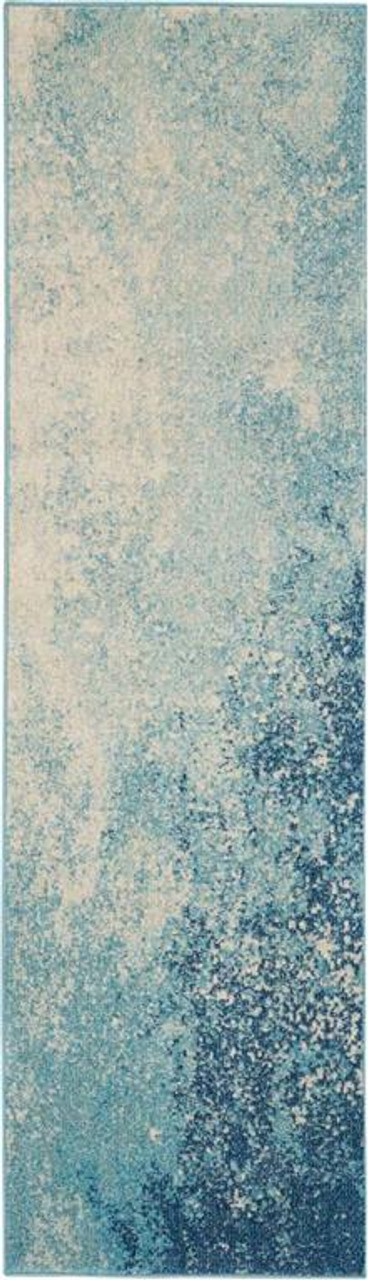 Nourison Passion PSN10 Navy/Light Blue Runner Area Rug