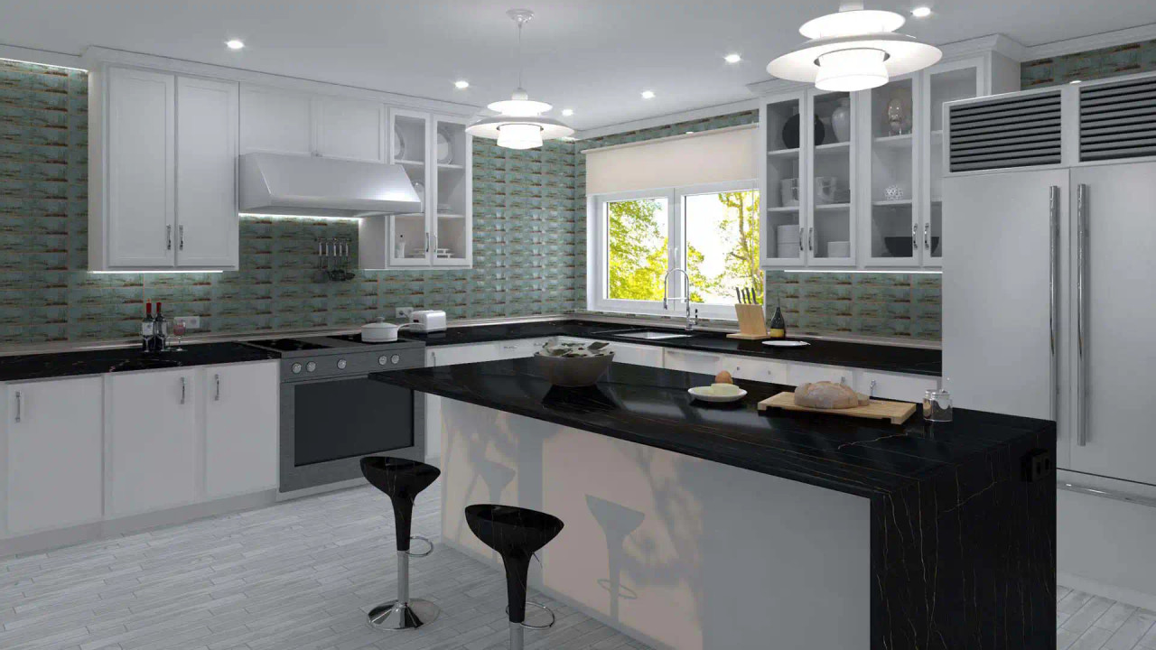 IBR9374 Iberian Andalusia Mosaic Tile Room Scene