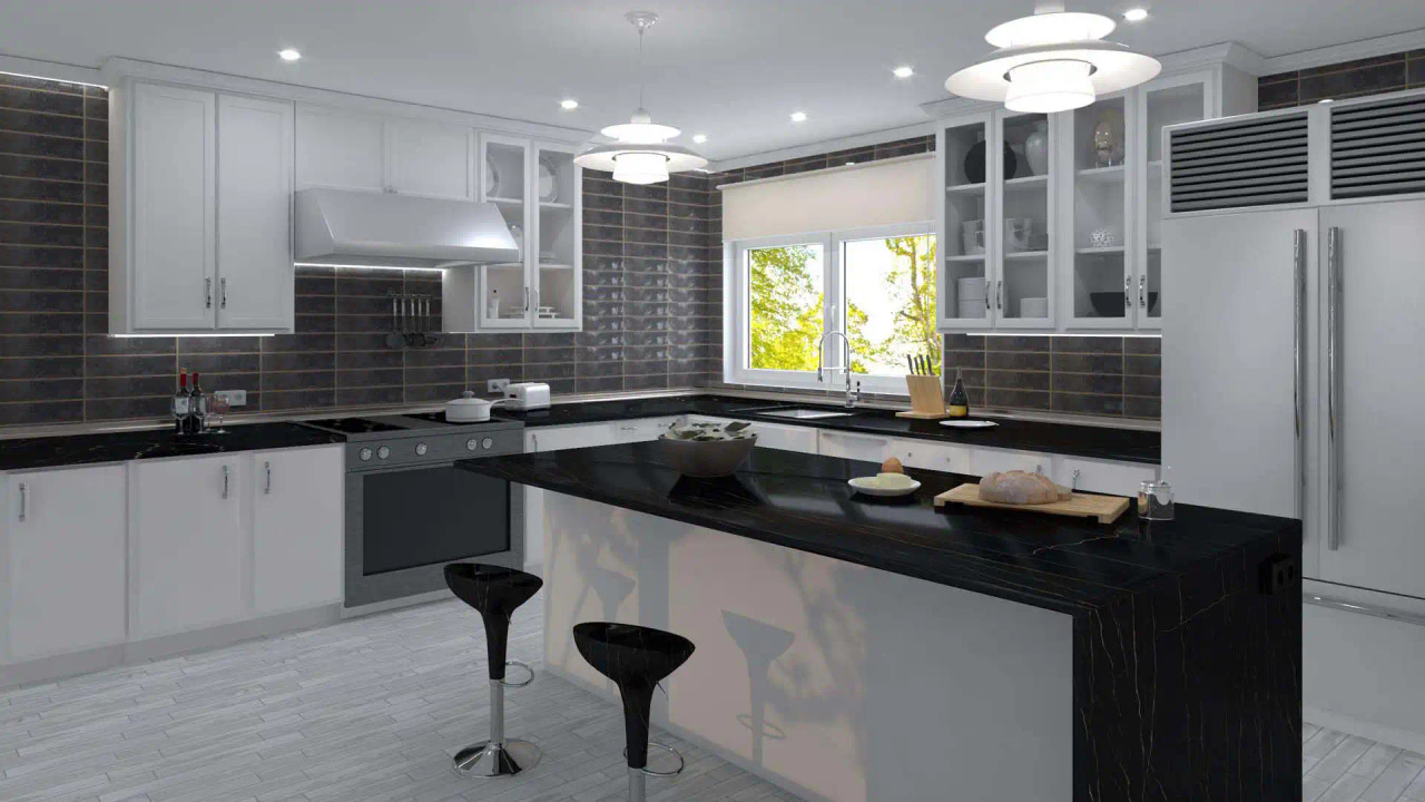 IBR9377 Iberian Valencia Ash Mosaic Tile Room Scene