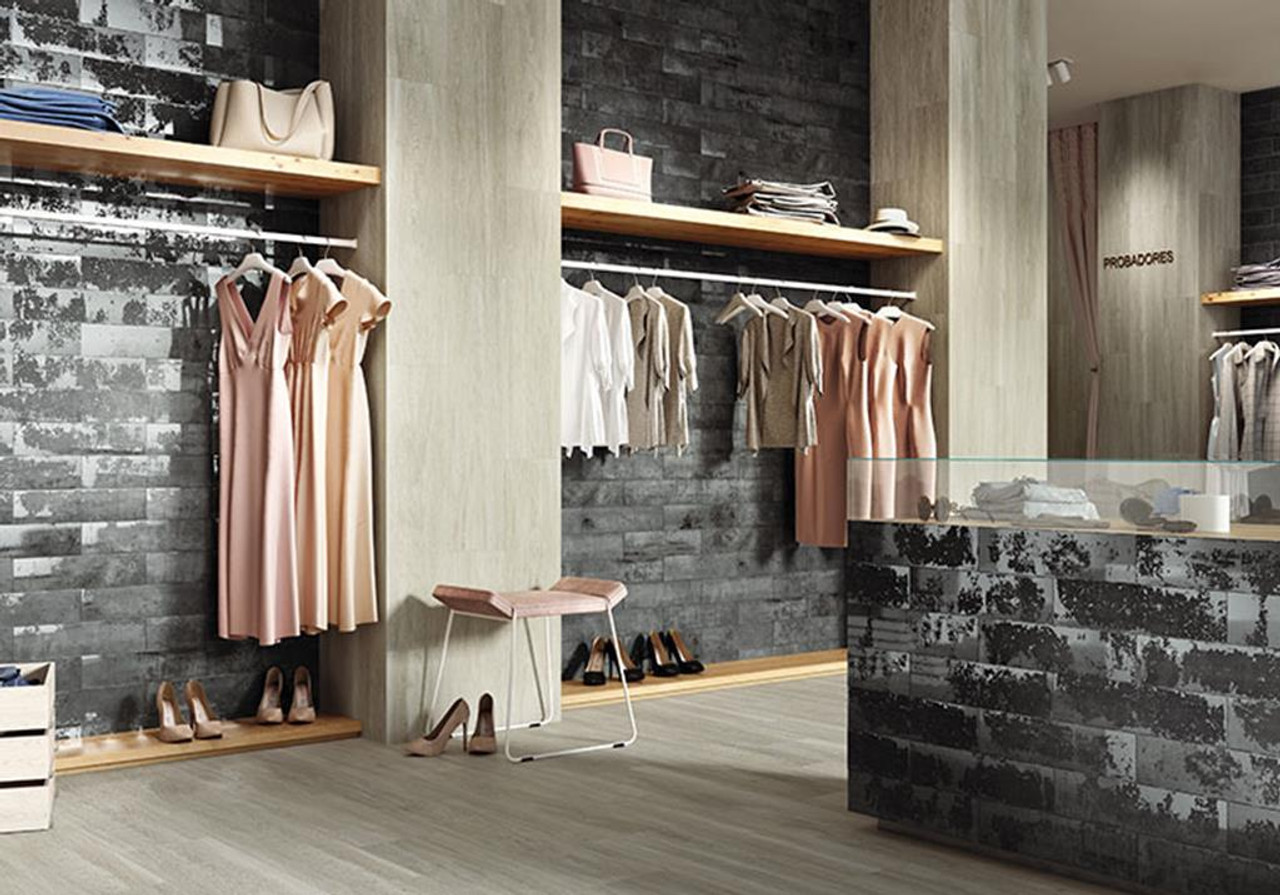 IBR9377 Iberian Valencia Ash Mosaic Tile Room Scene 2