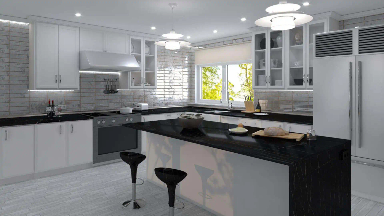 RD265 Rain Drops Afternoon Sprinkle Mosaic Tile Room Scene