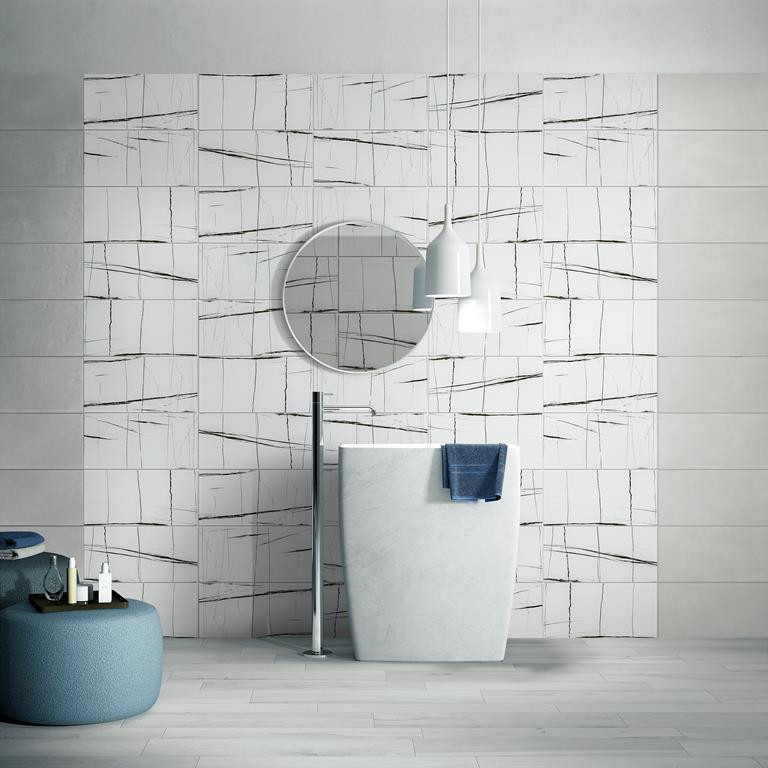 YSM084 Yosemite December Tracks Mosaic Tile Room Scene