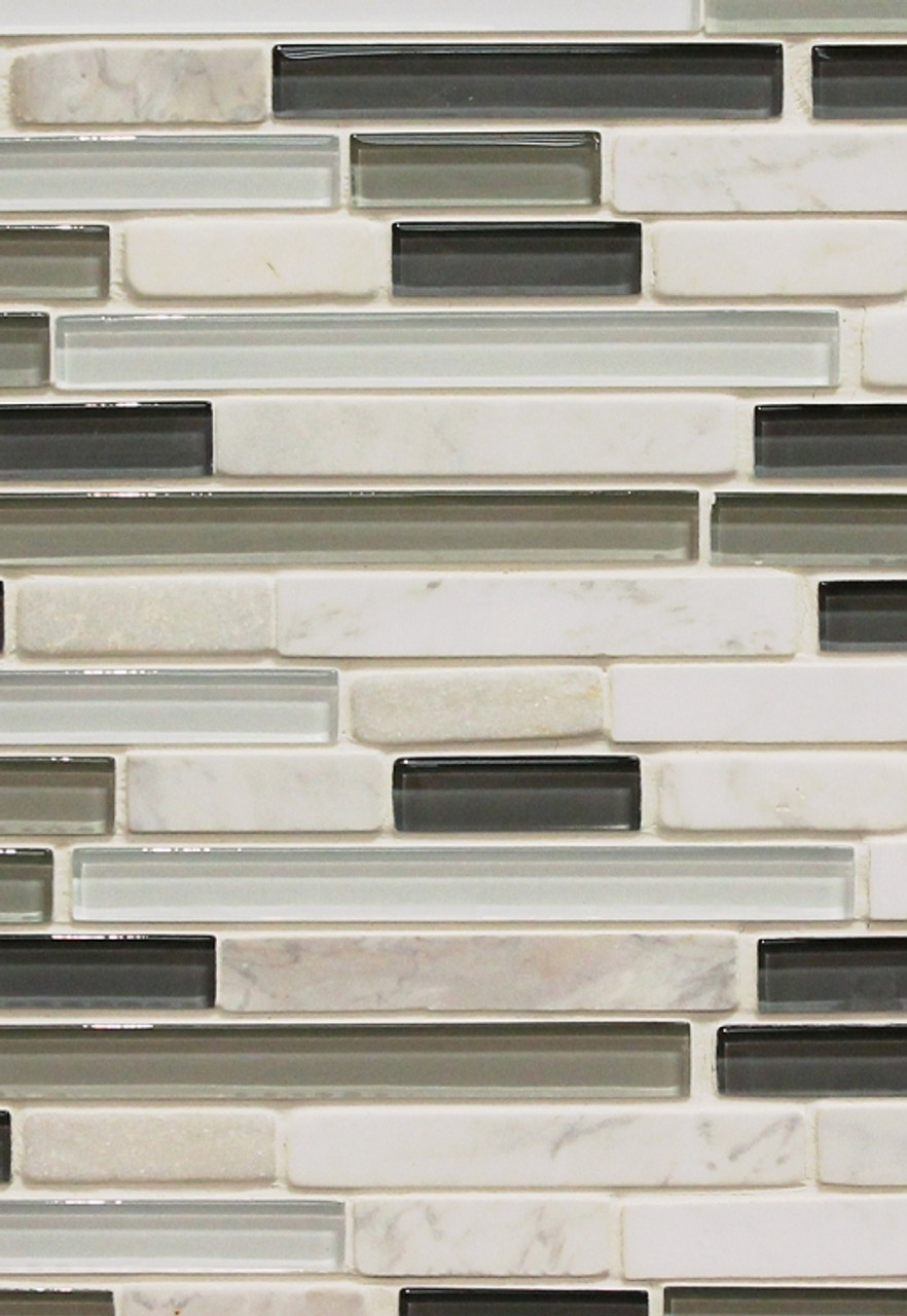 Iceland Glass Linear Decorative Tile 12" x 12"