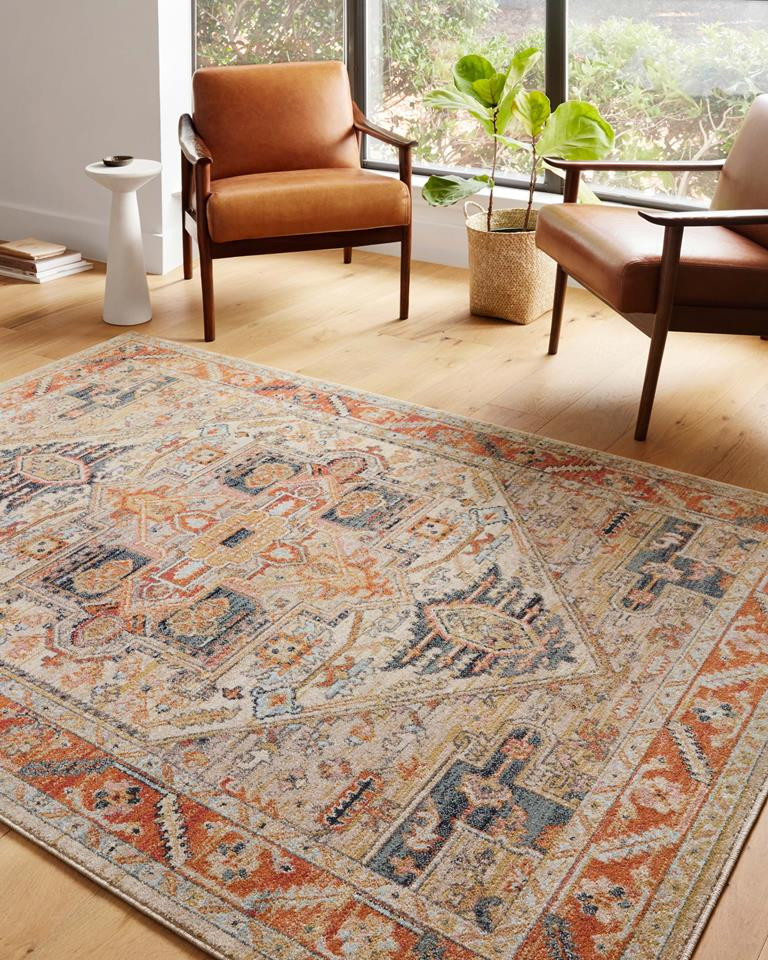 Loloi II Jocelyn JOC-01 Sand/Multi Area Rug Room Scene
