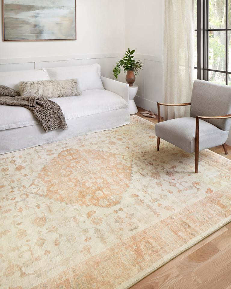 Loloi II Rosette ROS-03 Ivory/Terracotta Area Rug - Carpetmart.com