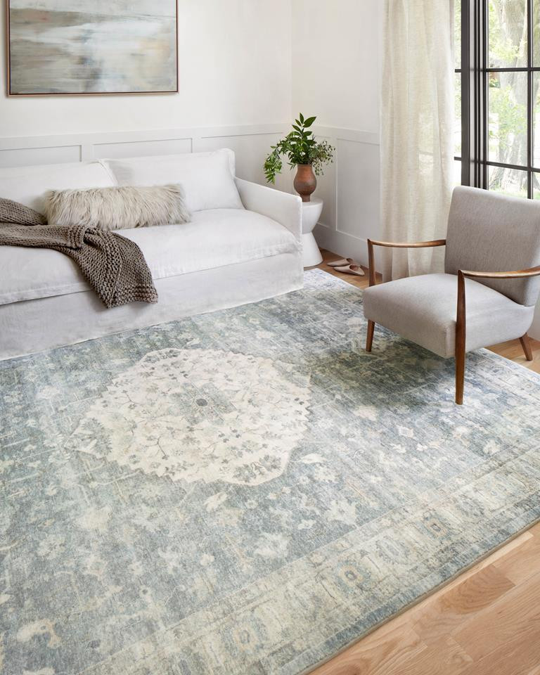 Loloi II Rosette ROS-07 Denim/Fog Area Rug - Carpetmart.com