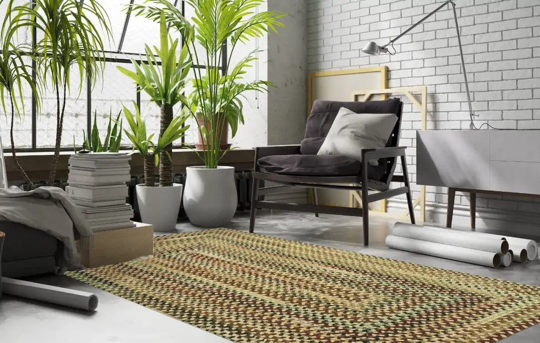 Capel Rugs Gramercy 0070-100 Gold Area Rug Room Scene