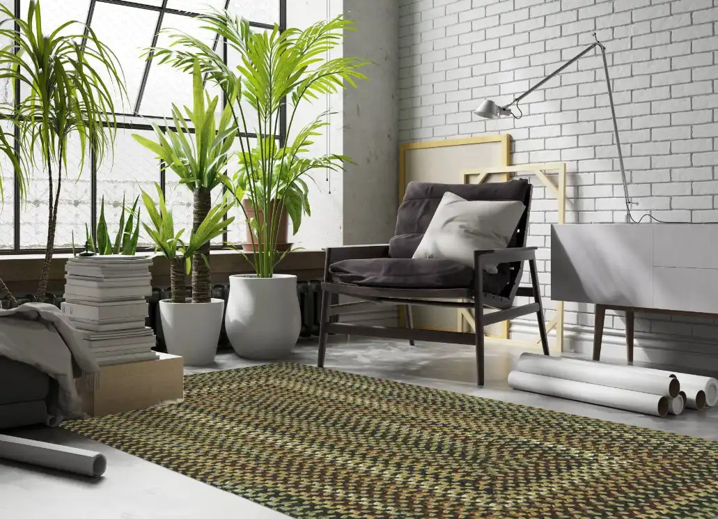 Capel Rugs Gramercy 0070-300 Black Area Rug Room Scene