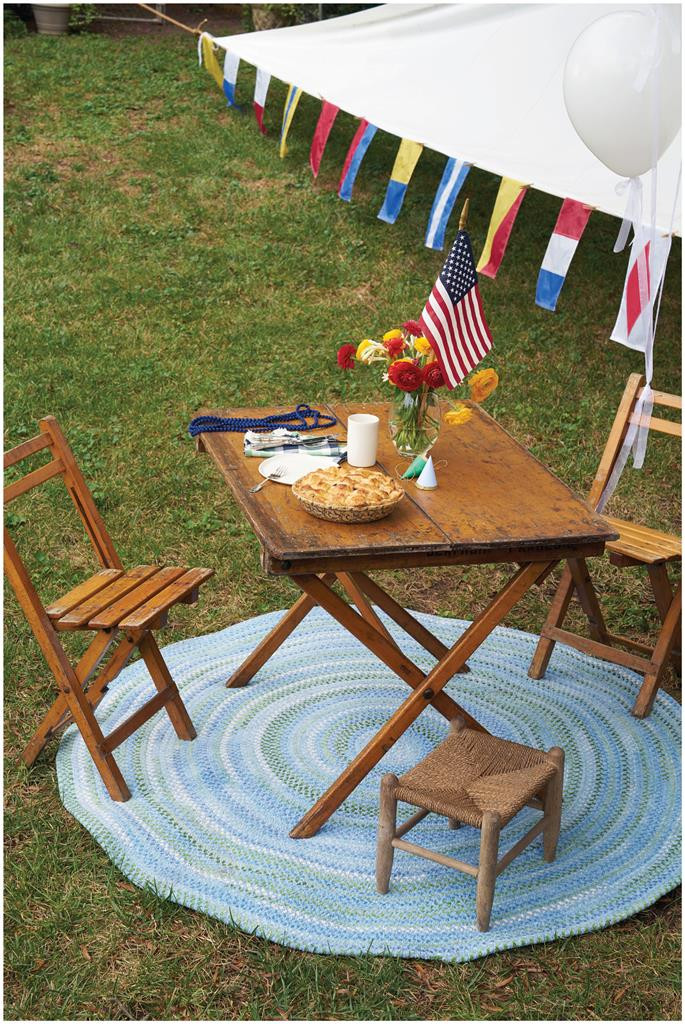 Capel Rugs Sailor Boy 0470-400 Deep Blue Sea Area Rug Room Scene