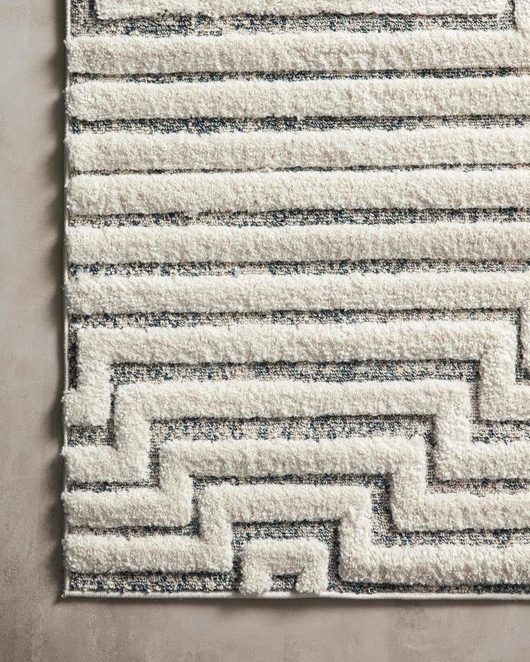 Loloi II Hagen HAG-03 White Sky Area Rug Corner