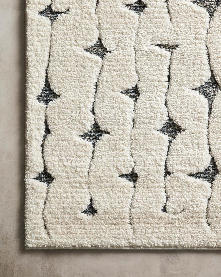 Loloi II Hagen HAG-04 White Navy Area Rug Corner