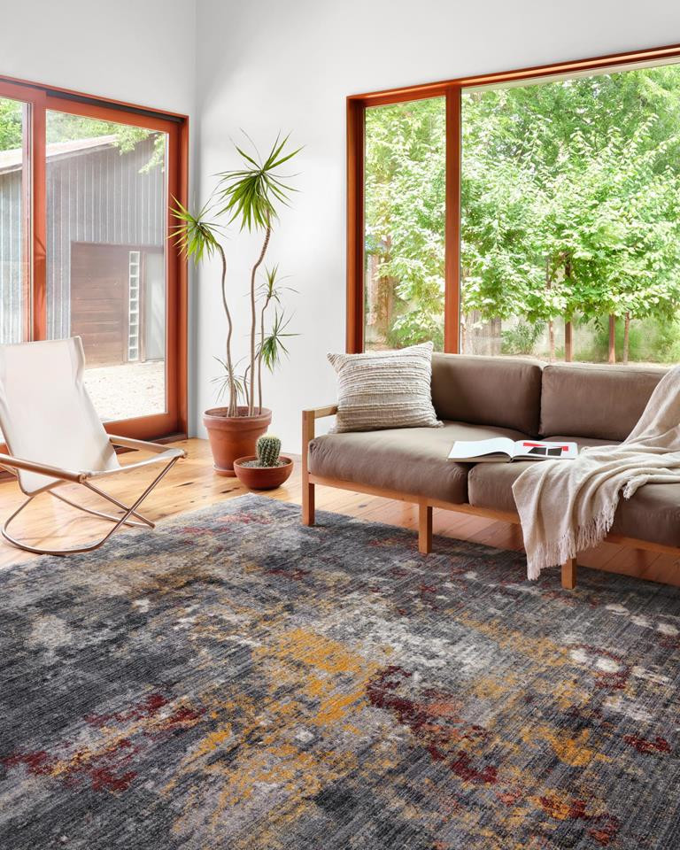 Loloi II Samra SAM-03 Dk. Grey Spice Area Rug Room Scene