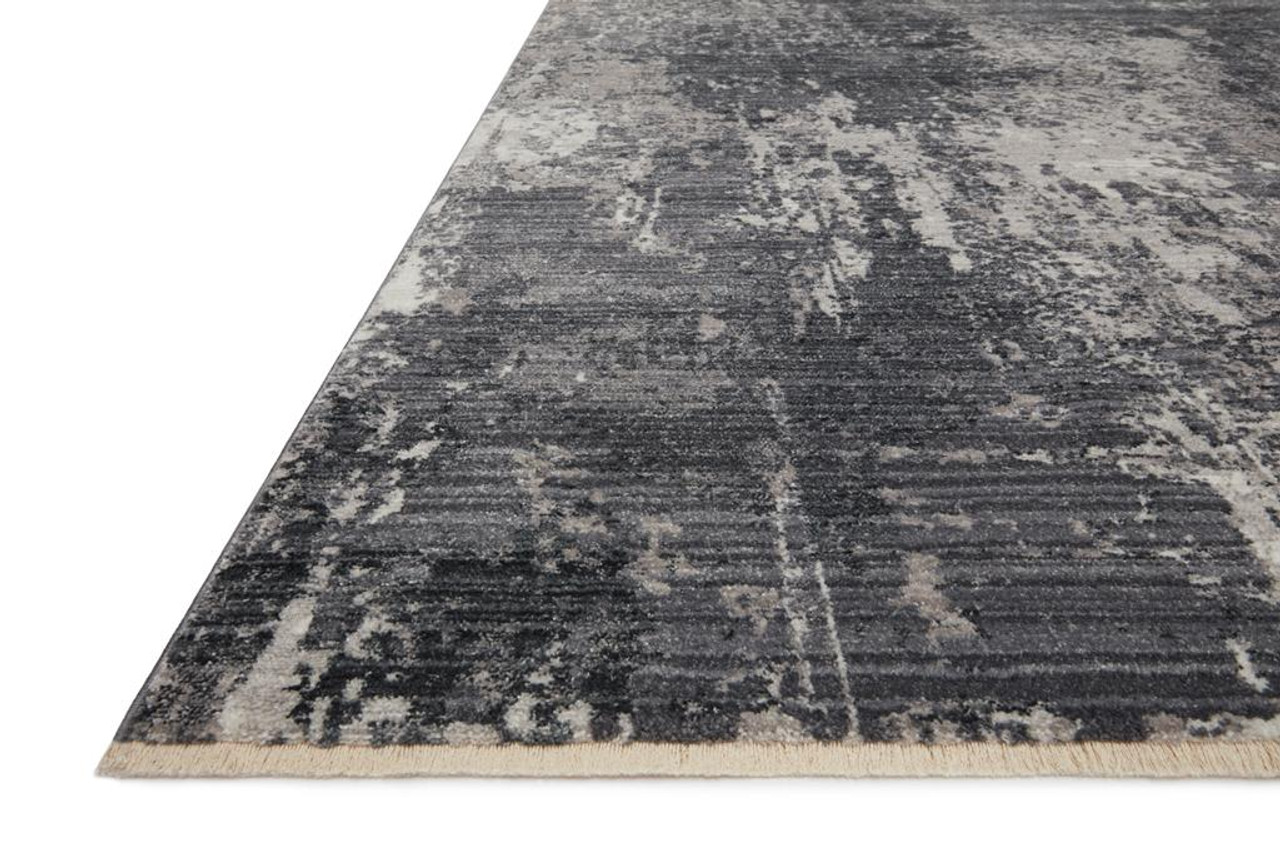 Loloi II Samra SAM-06 Charcoal Silver Area Rug Angle
