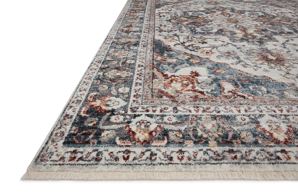 Loloi II Samra SAM-09 Ivory Denim Area Rug Angle