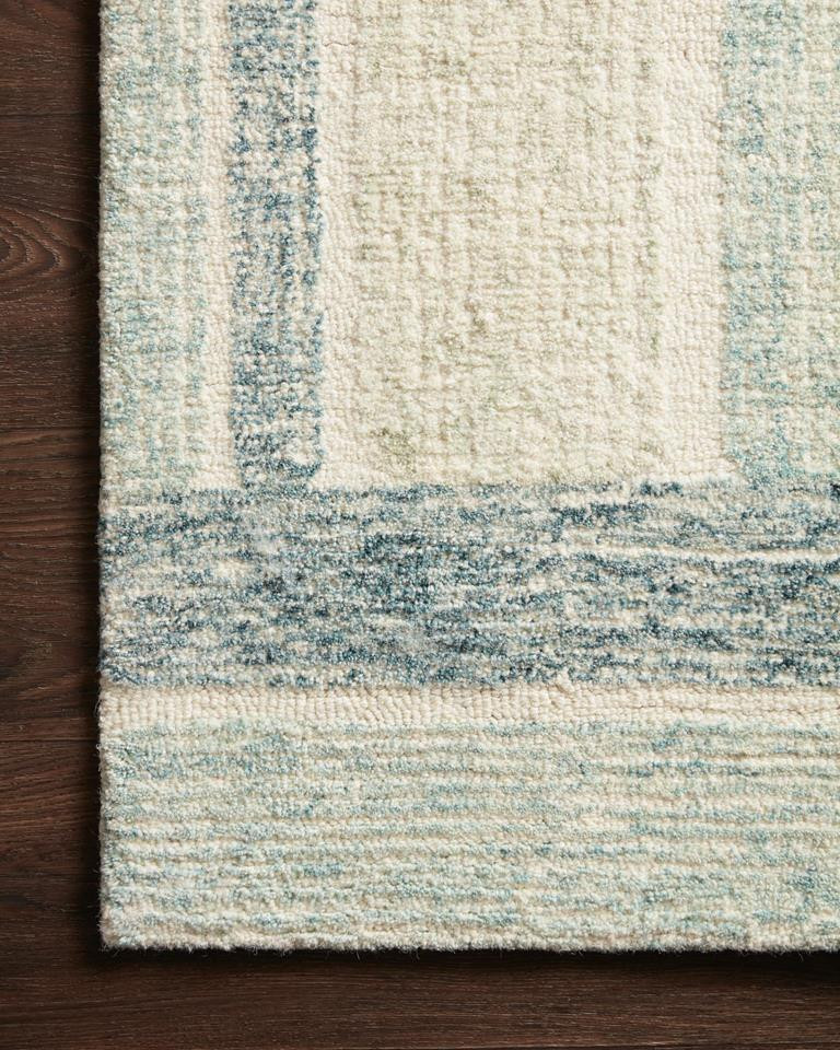 Loloi Milo MLO-04 Aqua Denim Area Rug Corner