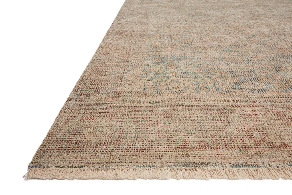 Loloi Priya PRY-06 Denim Rust Area Rug Angle