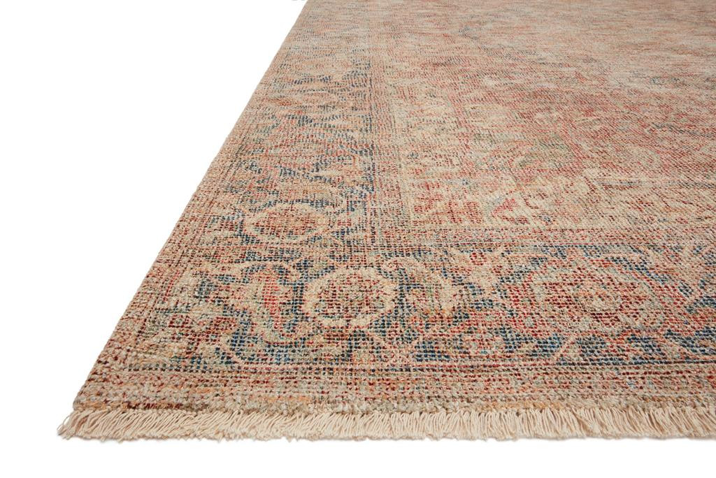Loloi Priya PRY-07 Brick Navy Area Rug Angle