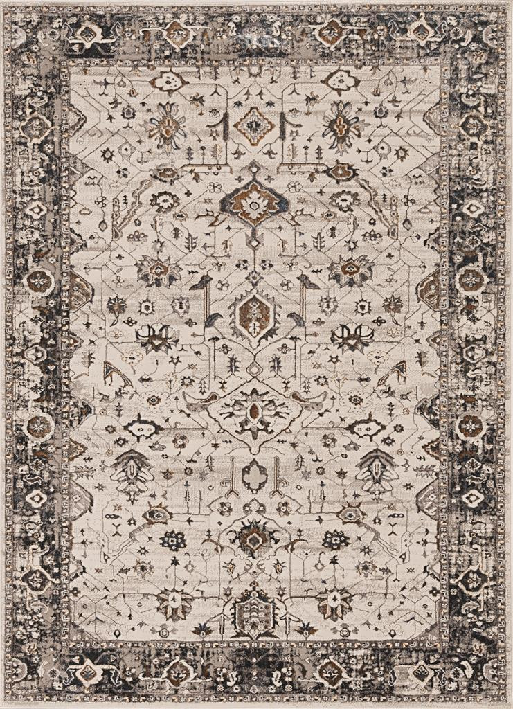 Kas Inspire 7500 Ivory Grey Empera Area Rug