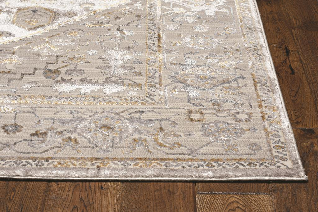 Kas Inspire 7501 Grey Parisian Area Rug Corner