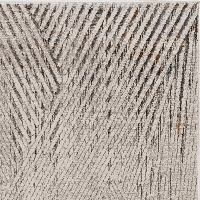 Kas Inspire 7504 Ivory Grey Parker Area Rug Close Up