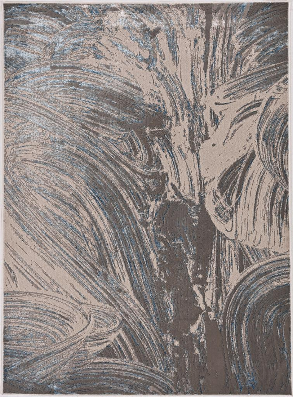 Kas Luna 7130 Silver Blue Stroked Area Rug