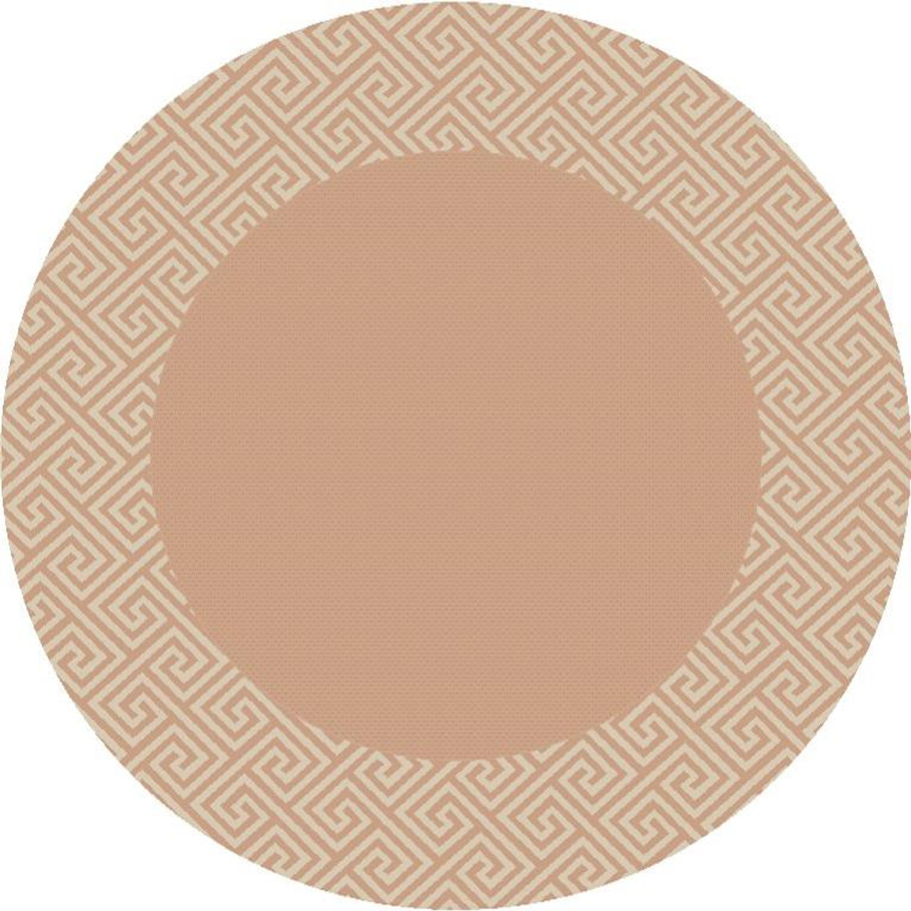 Kas Provo 5766 Natural Greek Key Round Area Rug