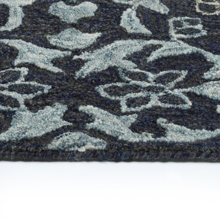Kaleen Elijah ELI98-22 Navy Area Rug Edge