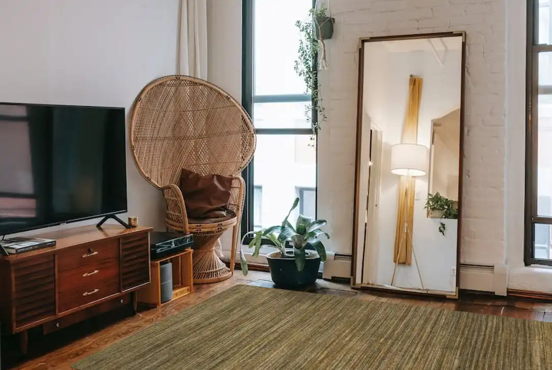 Loloi Vaughn VG-01 Olive Area Rug Room Scene