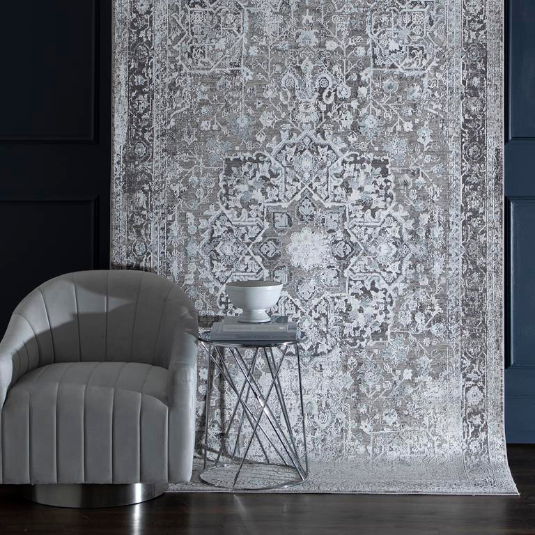 Karastan Tryst RG078-131 Verona Grey Area Rug Room Scene 2