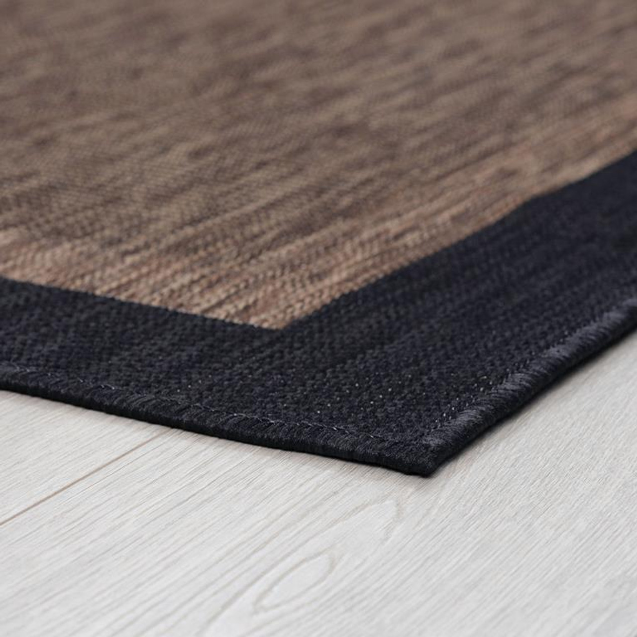 Tayse Eco Dania ECO1201 Black Area Rug Corner