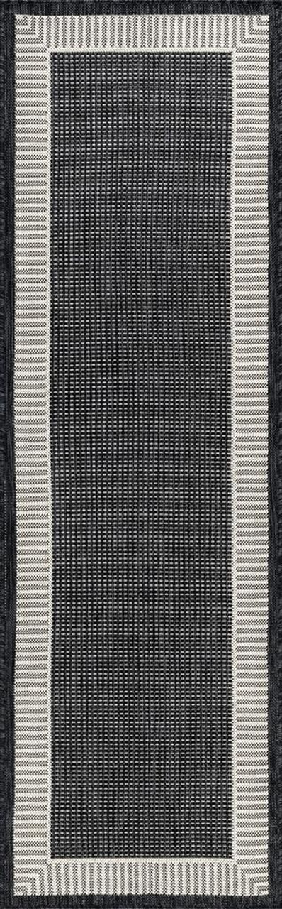 Tayse Eco Elgin ECO1100 Black Runner Area Rug