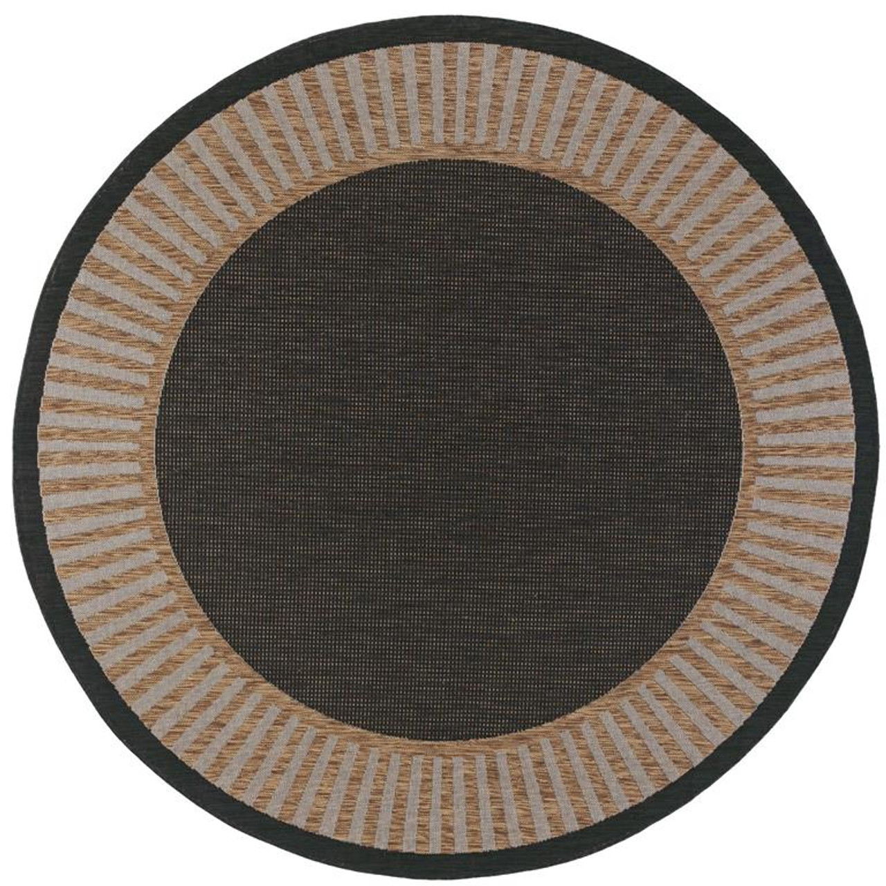 Tayse Eco Elgin ECO1101 Black Round Area Rug