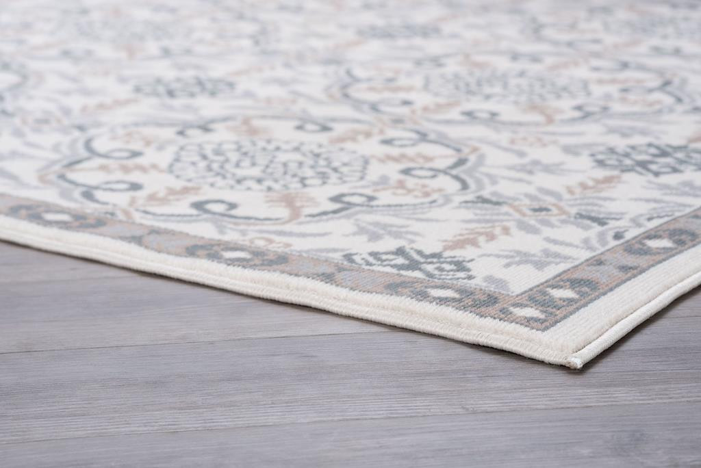 Tayse Hampton Izel HMP3817 Cream Area Rug Corner