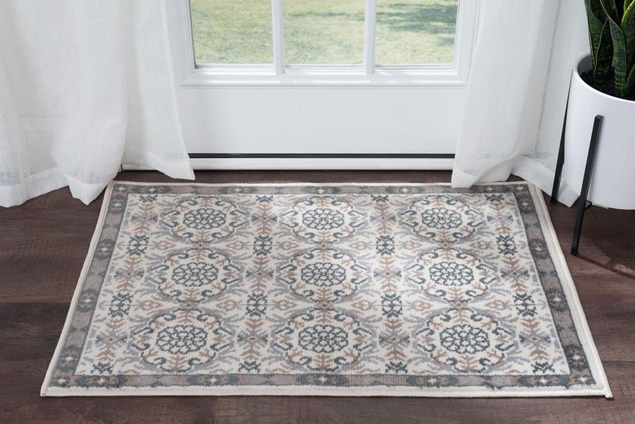 Tayse Hampton Izel HMP3817 Cream Scatter Area Rug