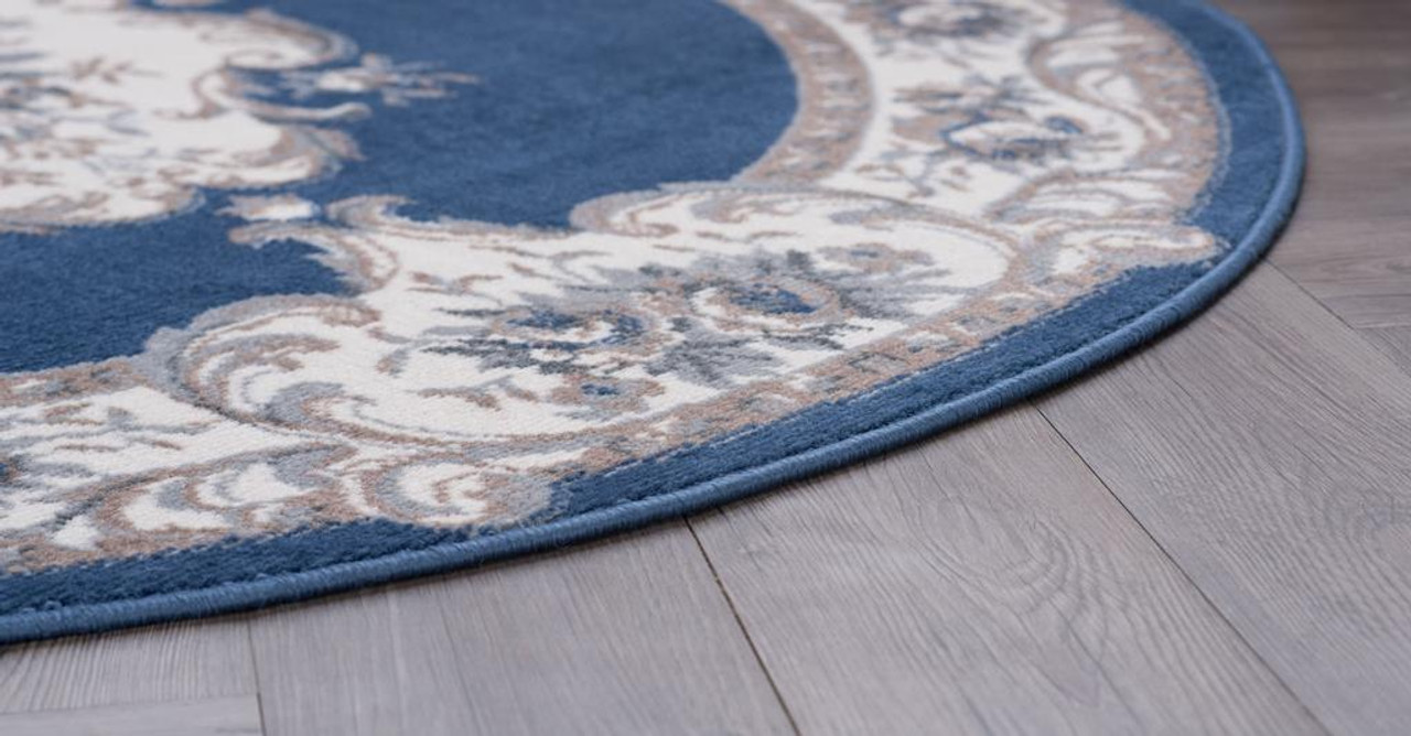 Tayse Hampton Jolie HMP3907 Navy Area Rug Corner 2