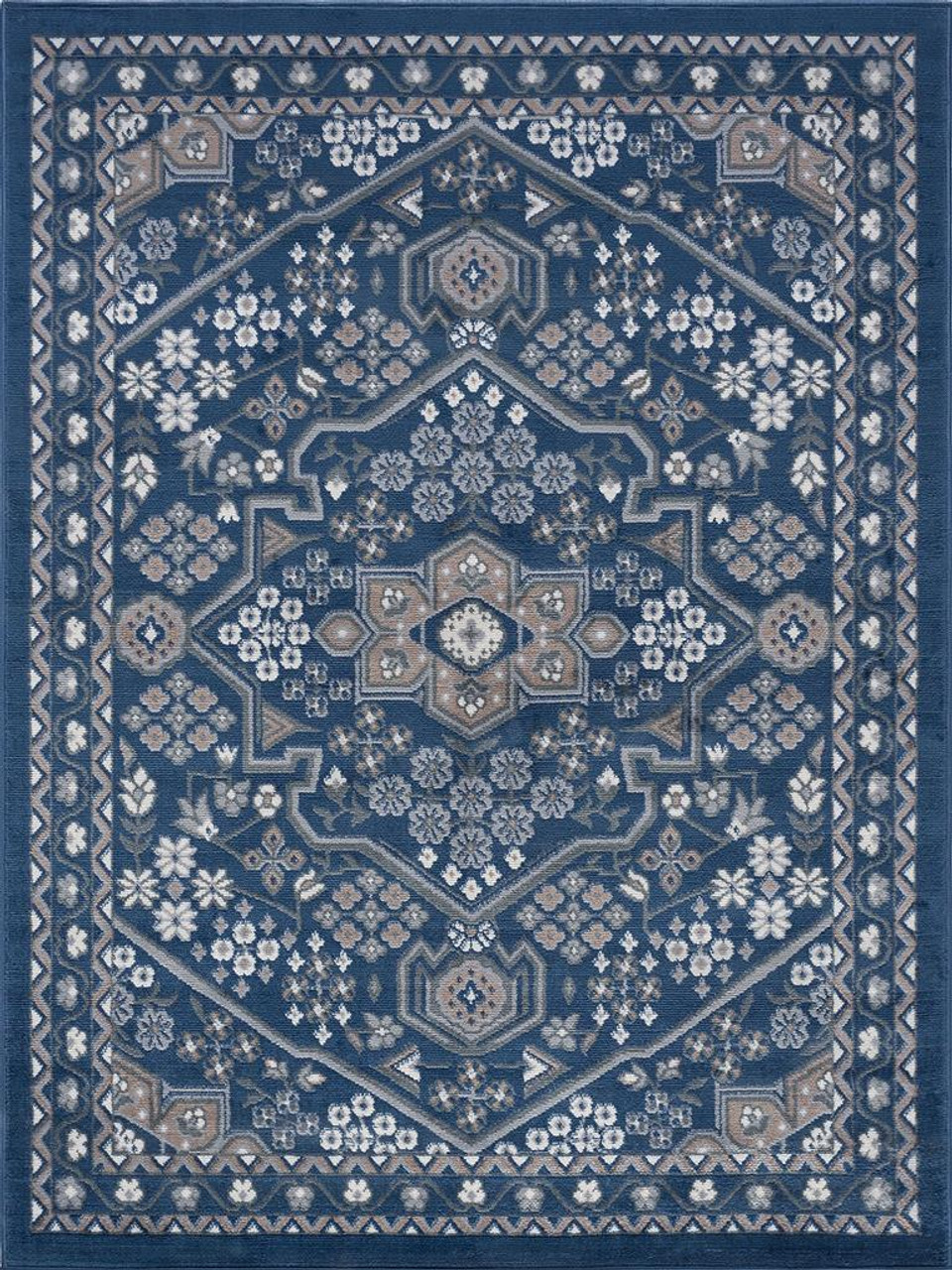 Tayse Hampton Logan HMP4007 Navy Area Rug