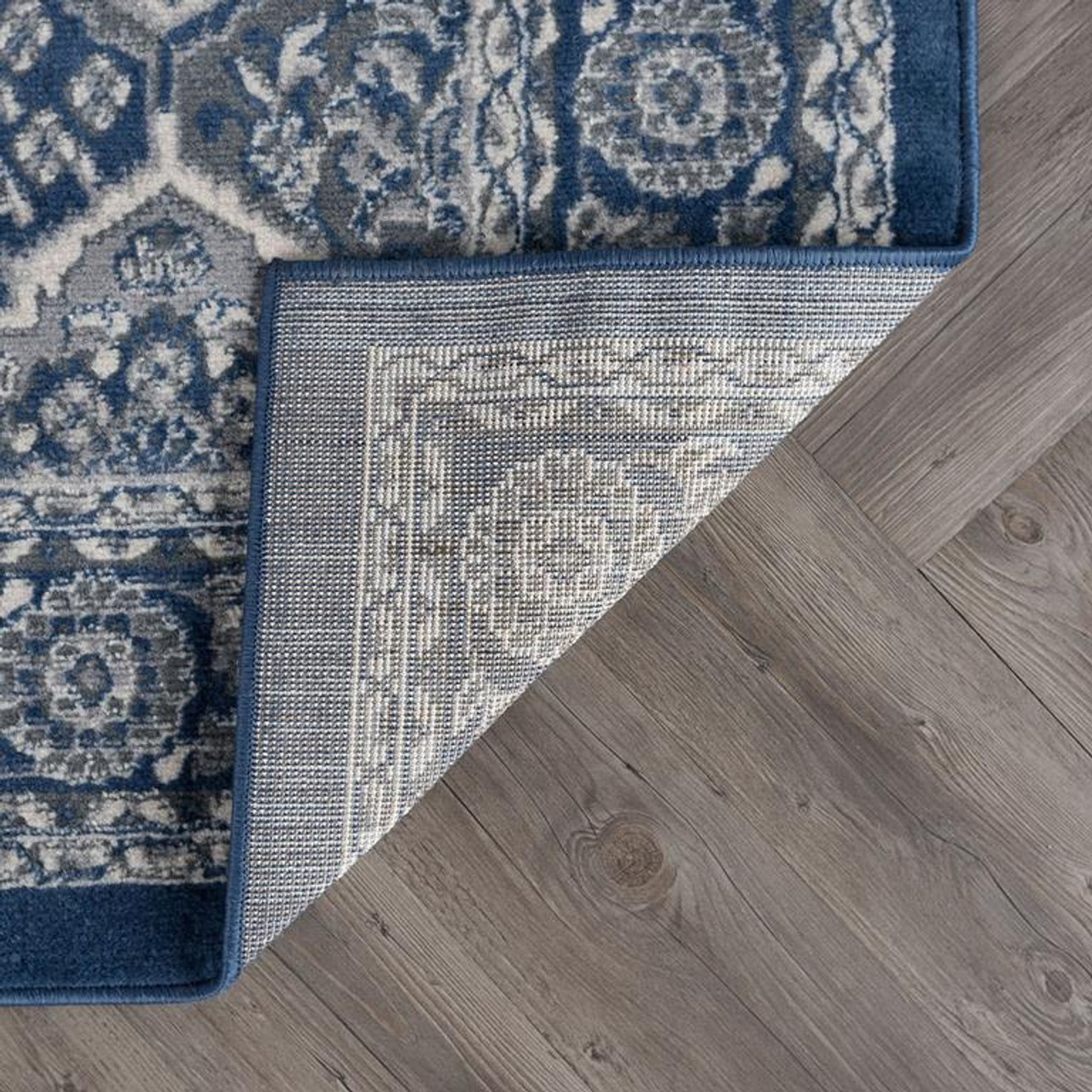 Tayse Hampton Oxnard HMP4207 Navy Area Rug Back