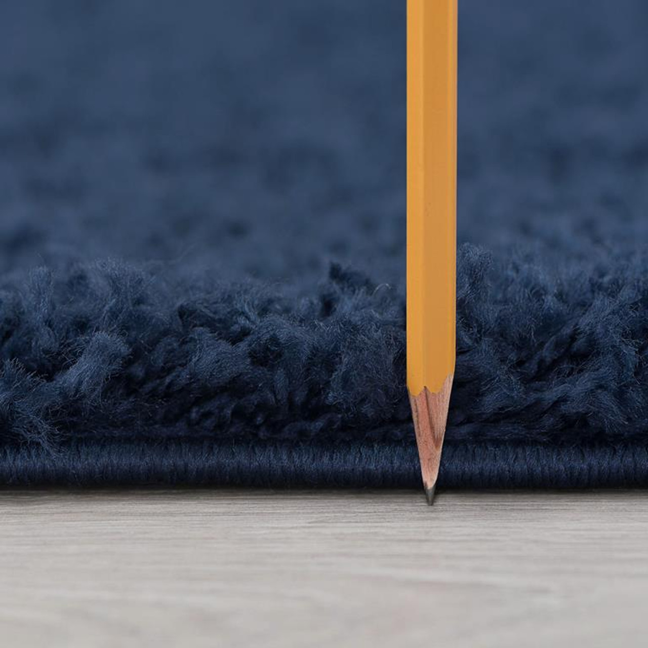 Tayse Jersey Shag Alana JRS1004 Navy Area Rug Pile