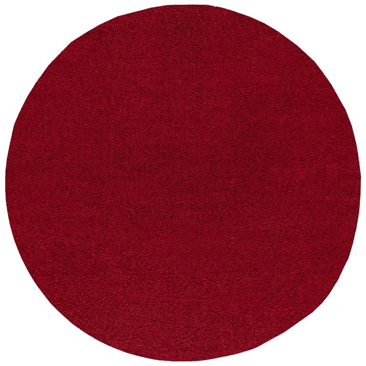 Tayse Jersey Shag Alana JRS1006 Red Round Area Rug