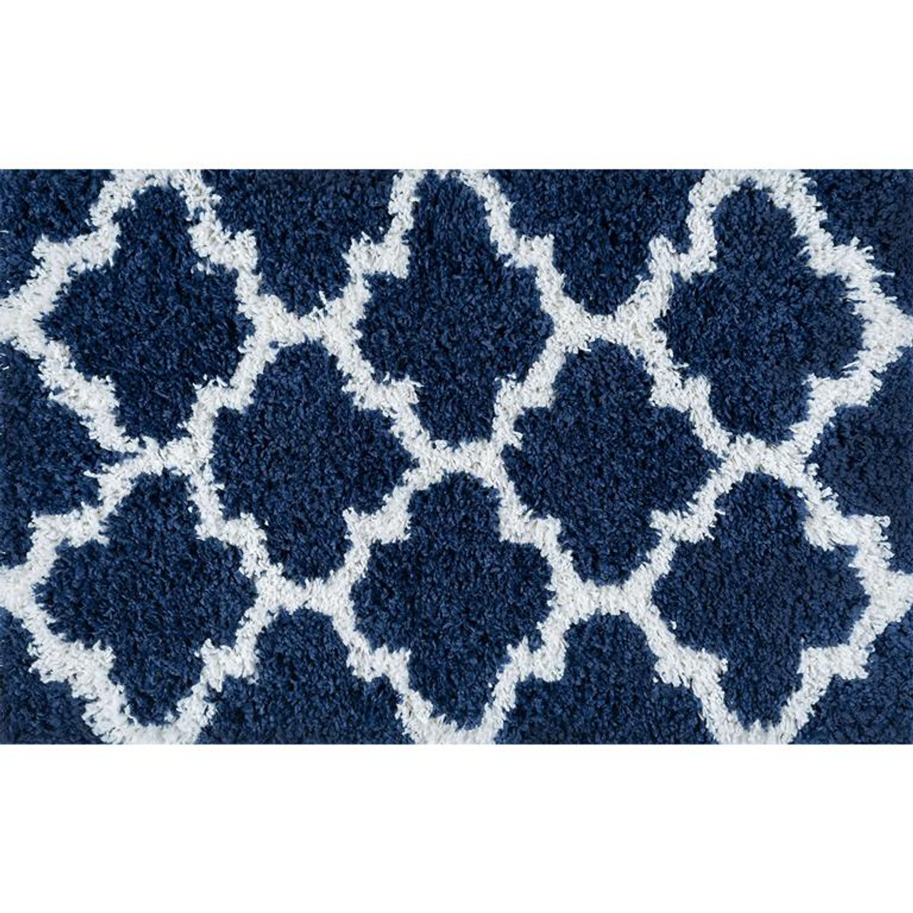 Tayse Jersey Shag Jeni JRS1304 Navy Scatter Area Rug