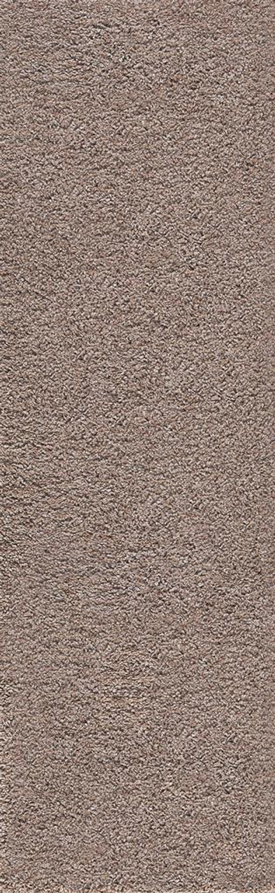 Tayse Jersey Shag Alana JRS1008 Tan Runner Area Rug