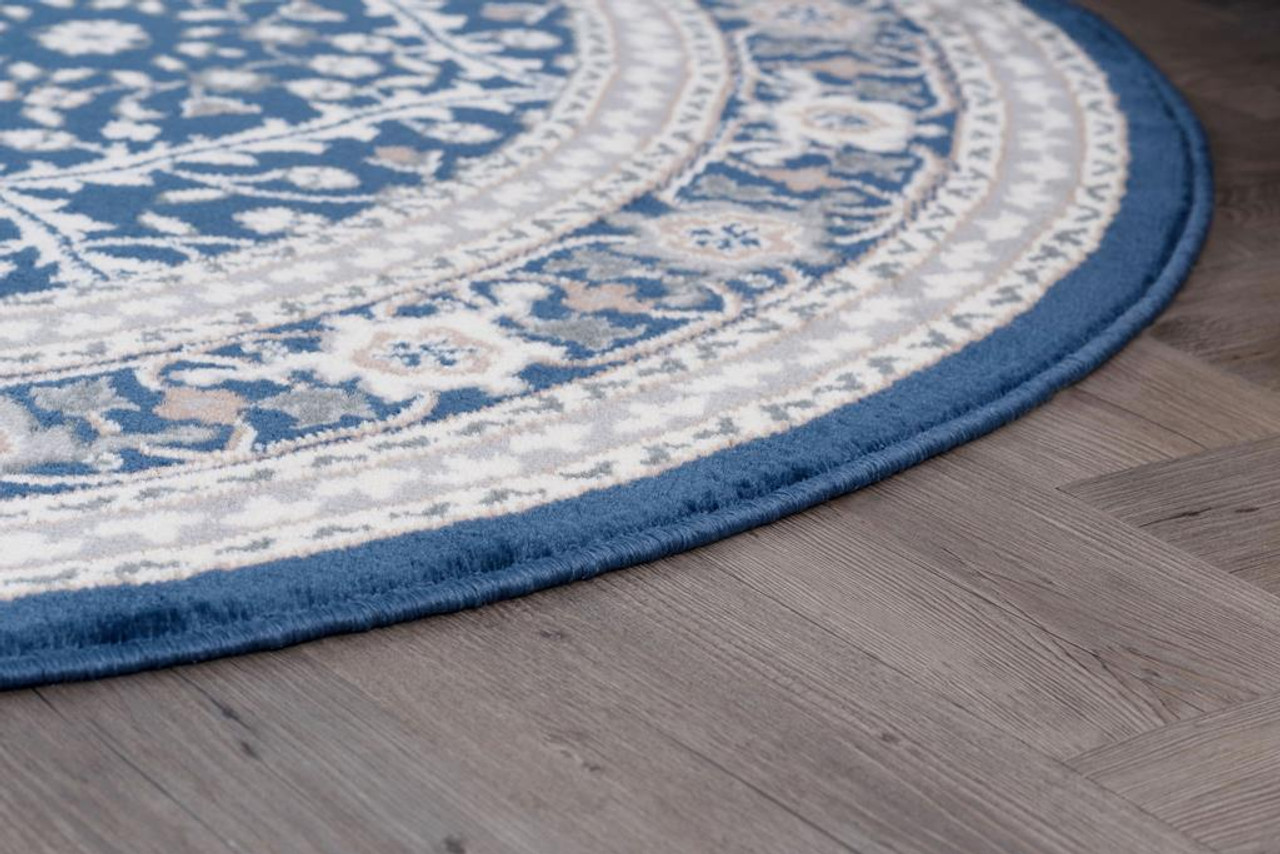Tayse Madison Beauregard MDN3707 Navy Area Rug Corner 2