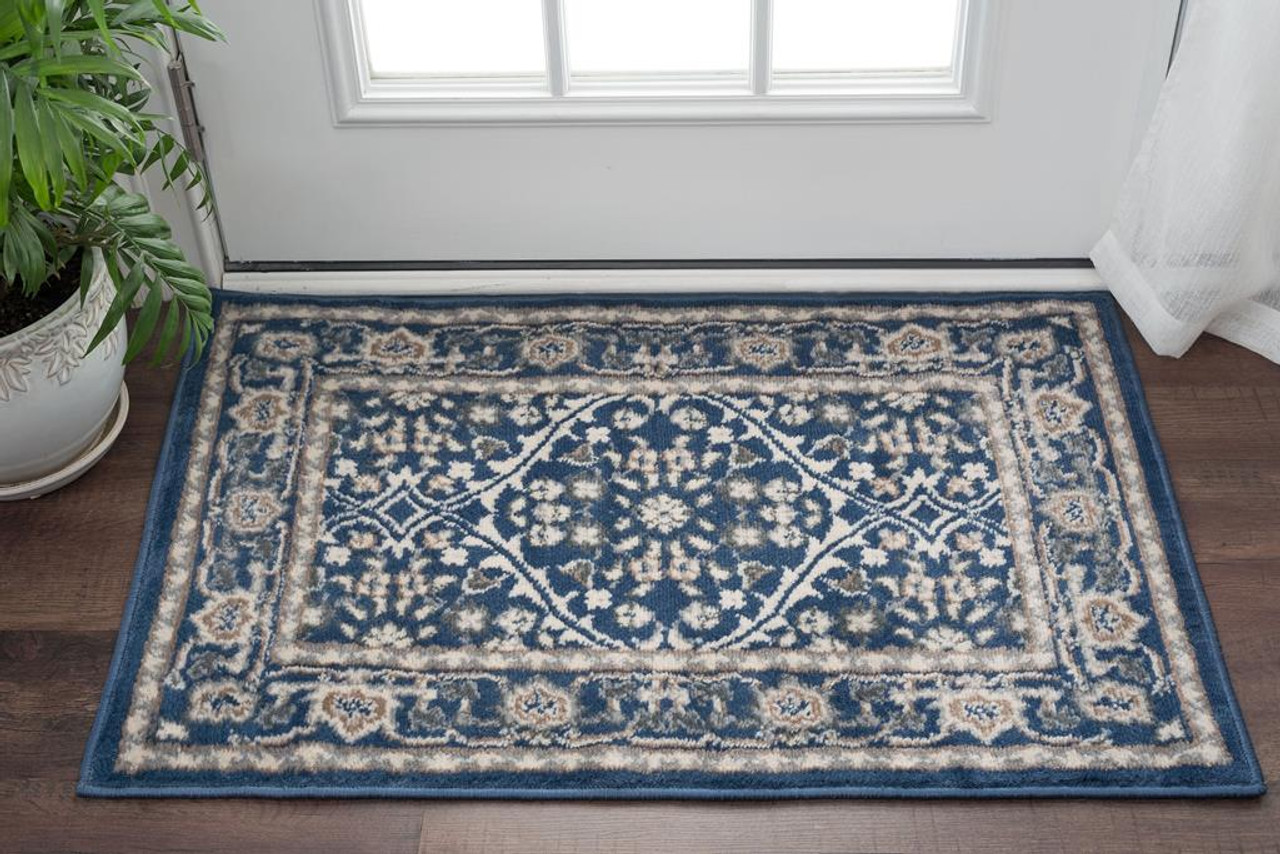 Tayse Madison Beauregard MDN3707 Navy Scatter Area Rug Room Scene