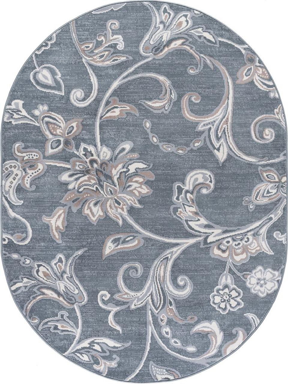 Tayse Madison Garland MDN3541 Dark Gray Oval Area Rug