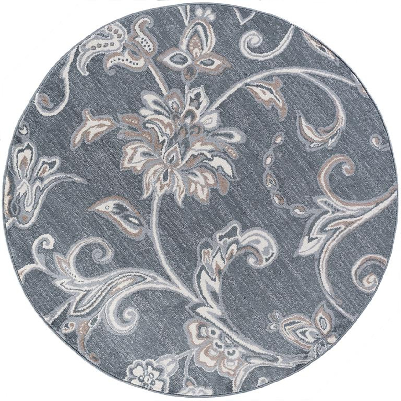 Tayse Madison Garland MDN3541 Dark Gray Round Area Rug