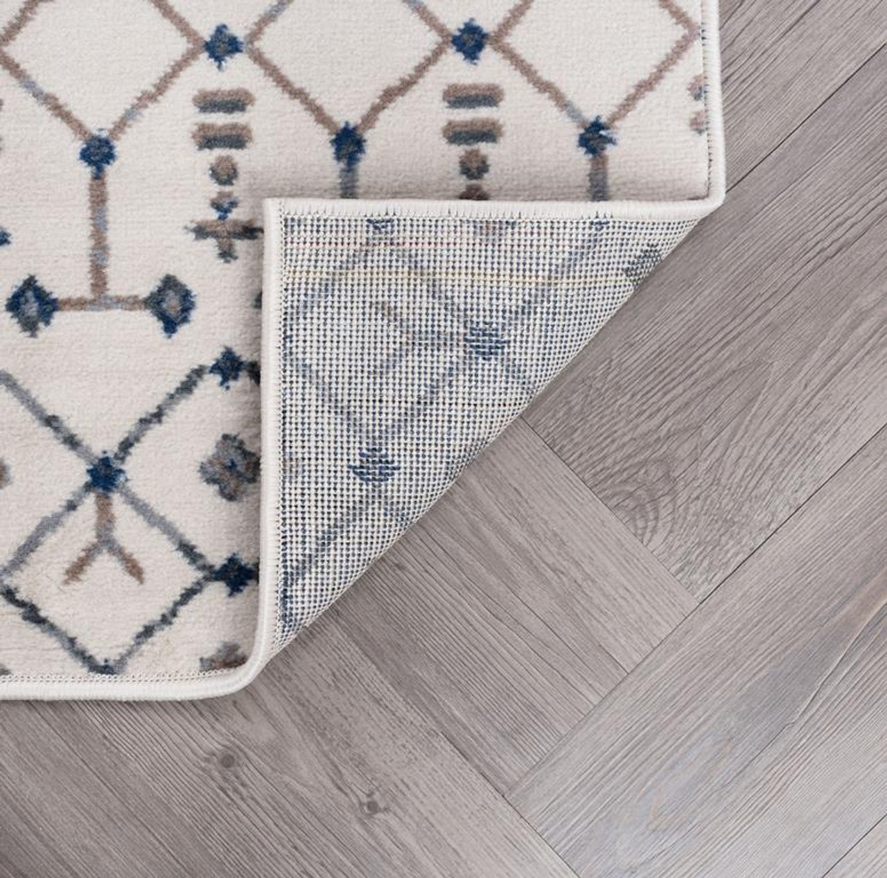 Tayse Madison Heidy MDN3317 Cream Area Rug Back