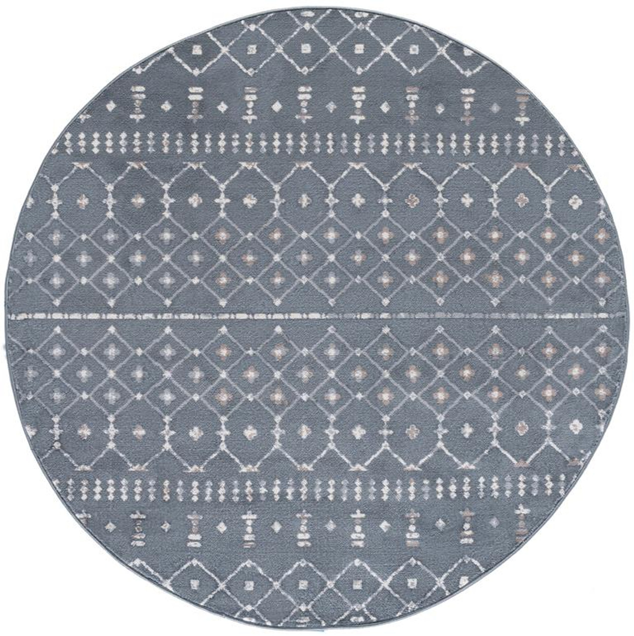 Tayse Madison Heidy MDN3341 Dark Gray Round Area Rug